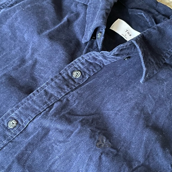 TNA Navy Corduroy Button Down - Picture 3 of 3